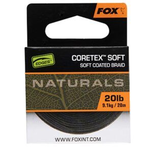 El Fox Edges Naturals Coretex Soft 25lb es un material de anzuelo recubierto semirrígido que ofrece una combinación perfecta entre resistencia y discreción.