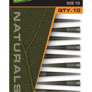 Los Fox Edges Naturals Power Grip Tail Rubbers Nº10 están diseñados para pescadores que utilizan plomos pesados y necesitan mantenerlos firmes