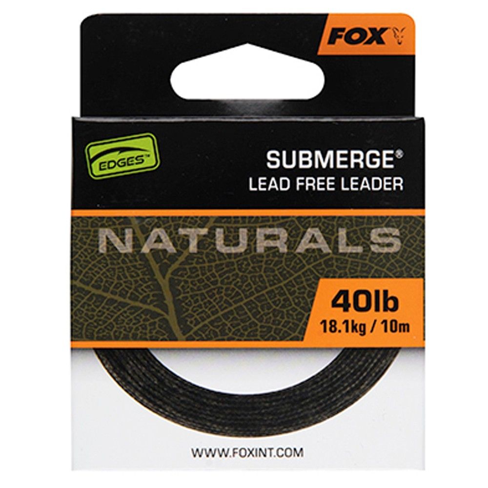 Fox Edges Naturals Submerge Leader 50lb 22.7kg 10m - Imagen 2