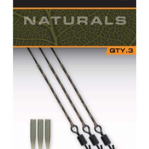 Fox Edges Naturals Submerged Lead Free Leaders 30lb son bajos de línea pre-atados diseñados para pescadores que buscan una presentación natural y discreta