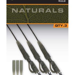 Fox Edges Naturals Leadcore Leaders Power Grip Lead Clip 40lb es un aparejo pre-atado diseñado para ofrecer fiabilidad, discreción y eficacia