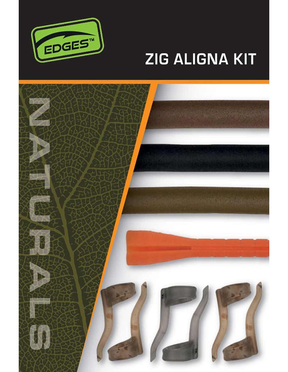 El Fox Edges Naturals Zig Alingna Kit ofrece a los pescadores nuevas opciones de colores naturales: negro, marrón y oliva.
