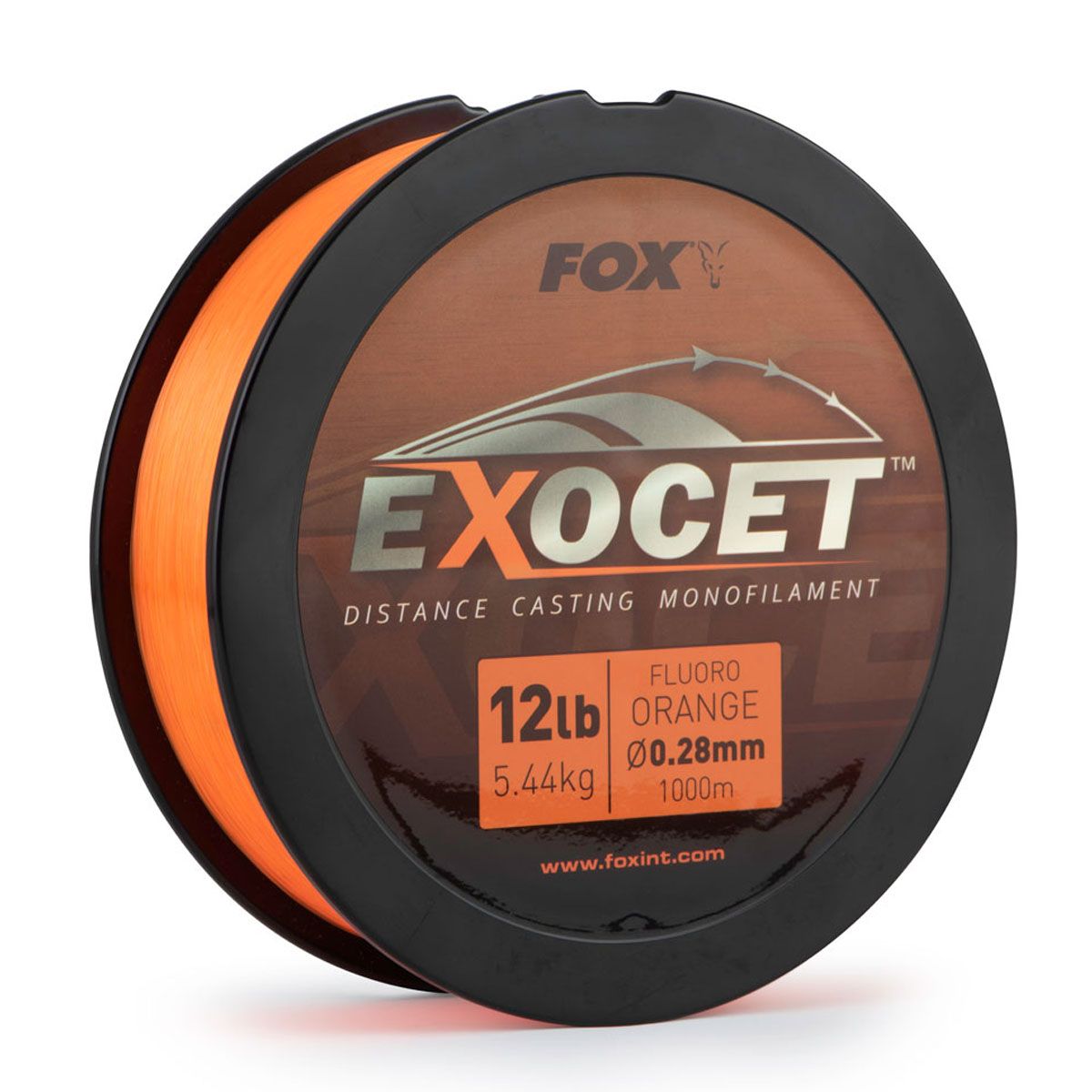 Fox Exocet Fluoro Orange Mono 0.35mm 18lb Su bajo diámetro y gran flexibilidad lo hacen perfecto para lances de largo alcance.