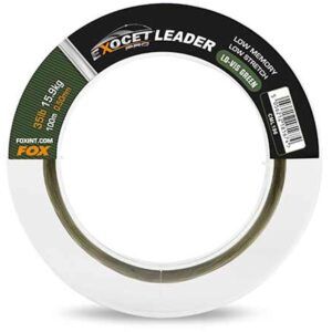 Fox Exocet Pro Low Vis Green 35lb es una línea de choque (shock leader) diseñada para ofrecer máxima resistencia, fiabilidad y discreción en escenarios.