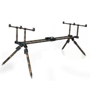 Fox Trípode Horizon Duo 3 Cañas Camo 2 x 36 Patas Largas está diseñado para pescadores exigentes que buscan un soporte ultrarresistente y estable