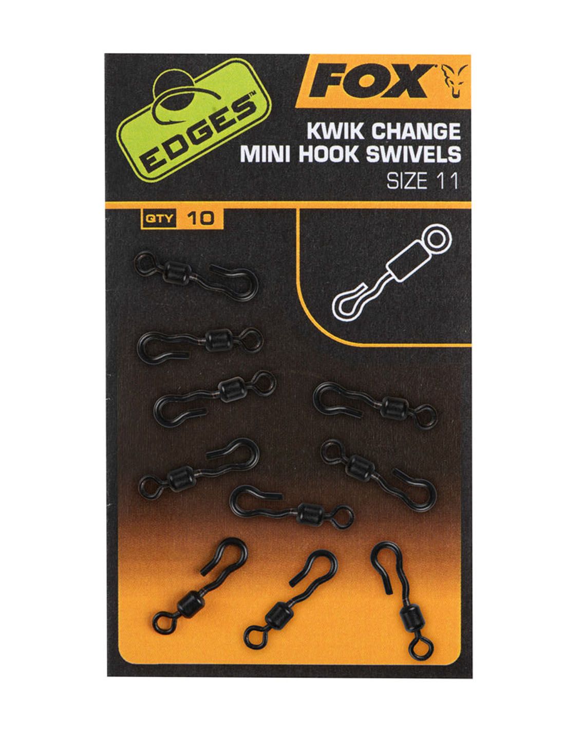 Fox Kwik Change Mini Hook Swivels Size 11 x 10 - Imagen 3