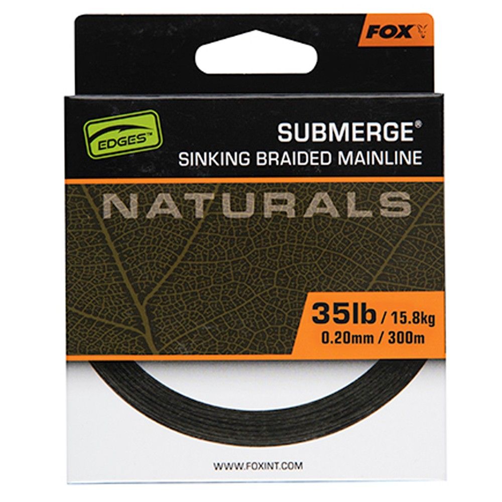 Fox Submerge Naturals Braid 0.30mm 55lb 24.9kg 600m