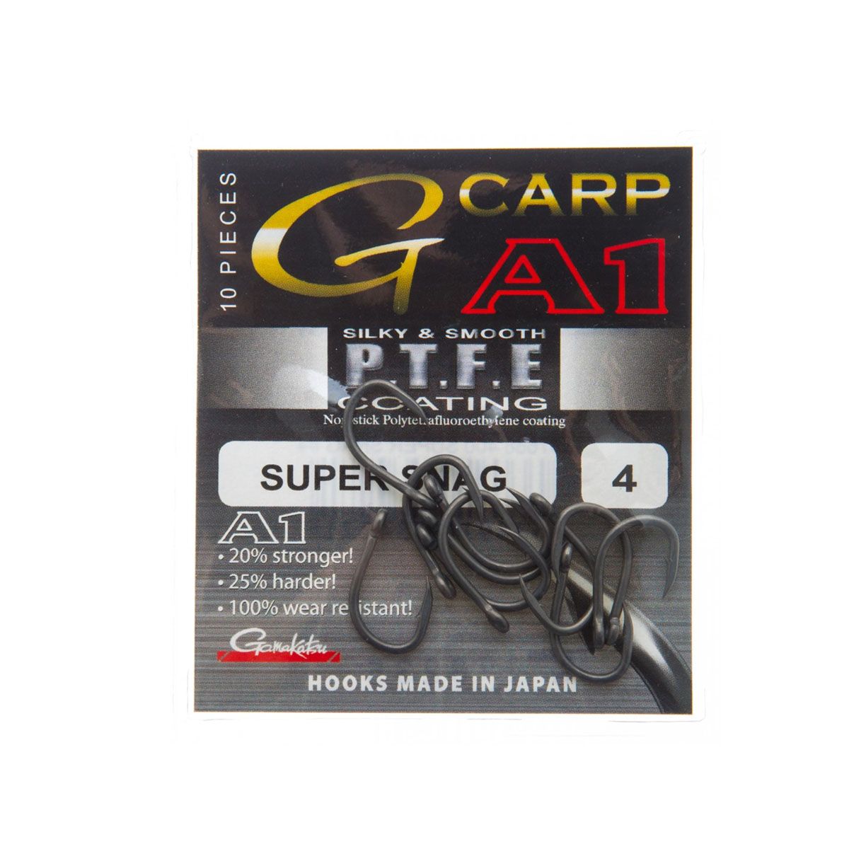 GamaKatsu Anzuelos G-Carp A1 PTFE Super Hook Grey Nº4 - Imagen 3
