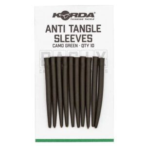 Los Korda Basix Anti Tangle Sleeves son manguitos de goma cónica diseñados para evitar enredos y mantener una presentación limpia y segura.