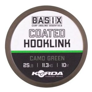 Korda Basix Coated Hooklink Camo Green 25lb 10m