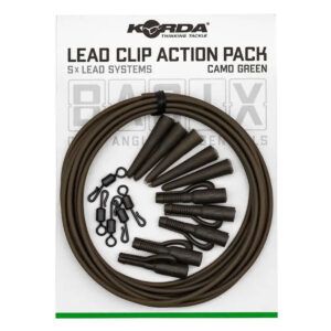 El Korda Basix Lead Clip Action Pack incluye todo lo necesario para crear montajes con clip de plomo completamente seguros, eficaces y sin enredos.