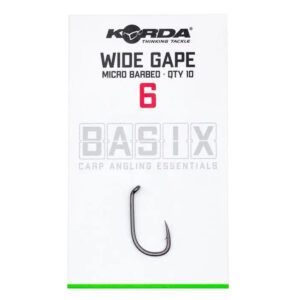 El Korda Basix Anzuelos Wide Gape Barbed Nº6 es un anzuelo versátil y fiable, diseñado para rendir al máximo en cualquier escenario de pesca.
