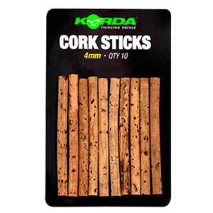Los Korda Cork Sticks 4mm son palos de corcho natural de alta calidad, diseñados para ofrecer una flotabilidad precisa y duradera.