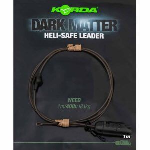 El Korda Dark Matter Leader Heli Safe Weed 40lb es un bajo de línea diseñado para quienes buscan máxima seguridad, resistencia y una presentación discreta.