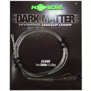 El Korda Dark Matter Leader Hybrid Lead Clip Clear 40lb es un líder de alto rendimiento diseñado para ofrecer máximo sigilo y adherencia al fondo.
