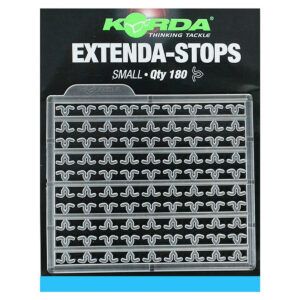 Korda Extenda Stops S permiten ajustar la separación entre el anzuelo y el cebo de forma rápida, lo que es ideal cuando cambias el tamaño del boilie.