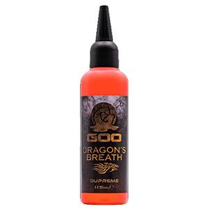 El Korda Goo Dragon’s Breath Supreme es un atrayente líquido de alto rendimiento diseñado para potenciar al máximo la eficacia de tus cebos.