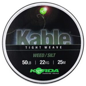 El Korda Kable Tight Weave 25m Weed es un leadcore de alto rendimiento, diseñado para pescadores que exigen máxima resistencia