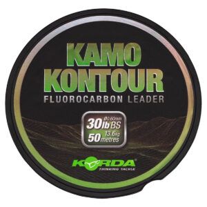El Korda Kamo Kontour 0.60mm es un líder de fluorocarbono resistente a la abrasión, diseñado para las situaciones de pesca más exigentes.