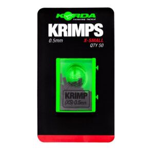 Los Korda Krimps X Small 0.5mm son los manguitos de repuesto imprescindibles para cualquier pescador de carpfishing que busca montajes limpios