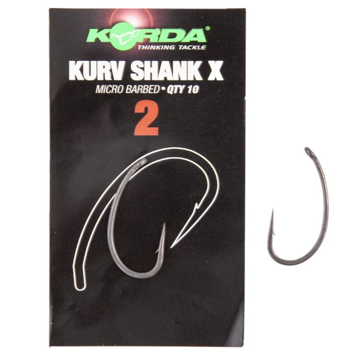 El Korda Kurv Shank X Nº2 es un anzuelo de alta resistencia diseñado para ofrecer máximo poder de clavado y una versatilidad total.