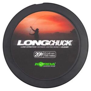 El Korda Long Chuck Clear Line 20lb ha sido desarrollada específicamente para los pescadores de carpfishing que buscan máxima distancia.