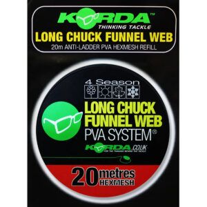 Korda Recambio de Malla de PVA Long Hexmesh  es un recambio de malla PVA de alta calidad,para presentaciones precisas y resistentes.