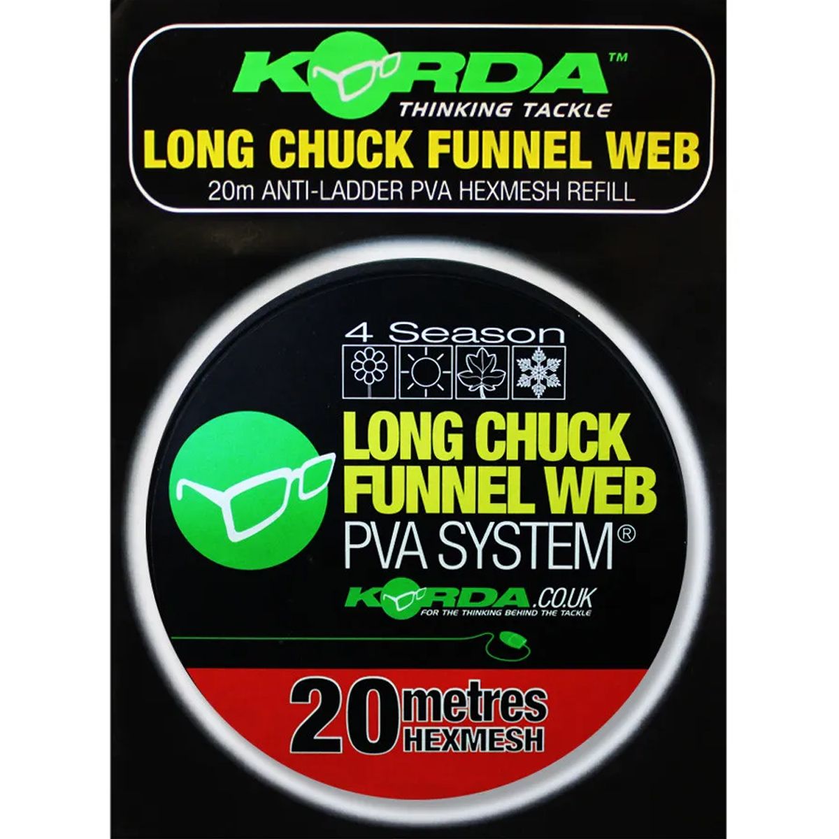 Korda Recambio de Malla de PVA Long Hexmesh es un recambio de malla PVA de alta calidad,para presentaciones precisas y resistentes.
