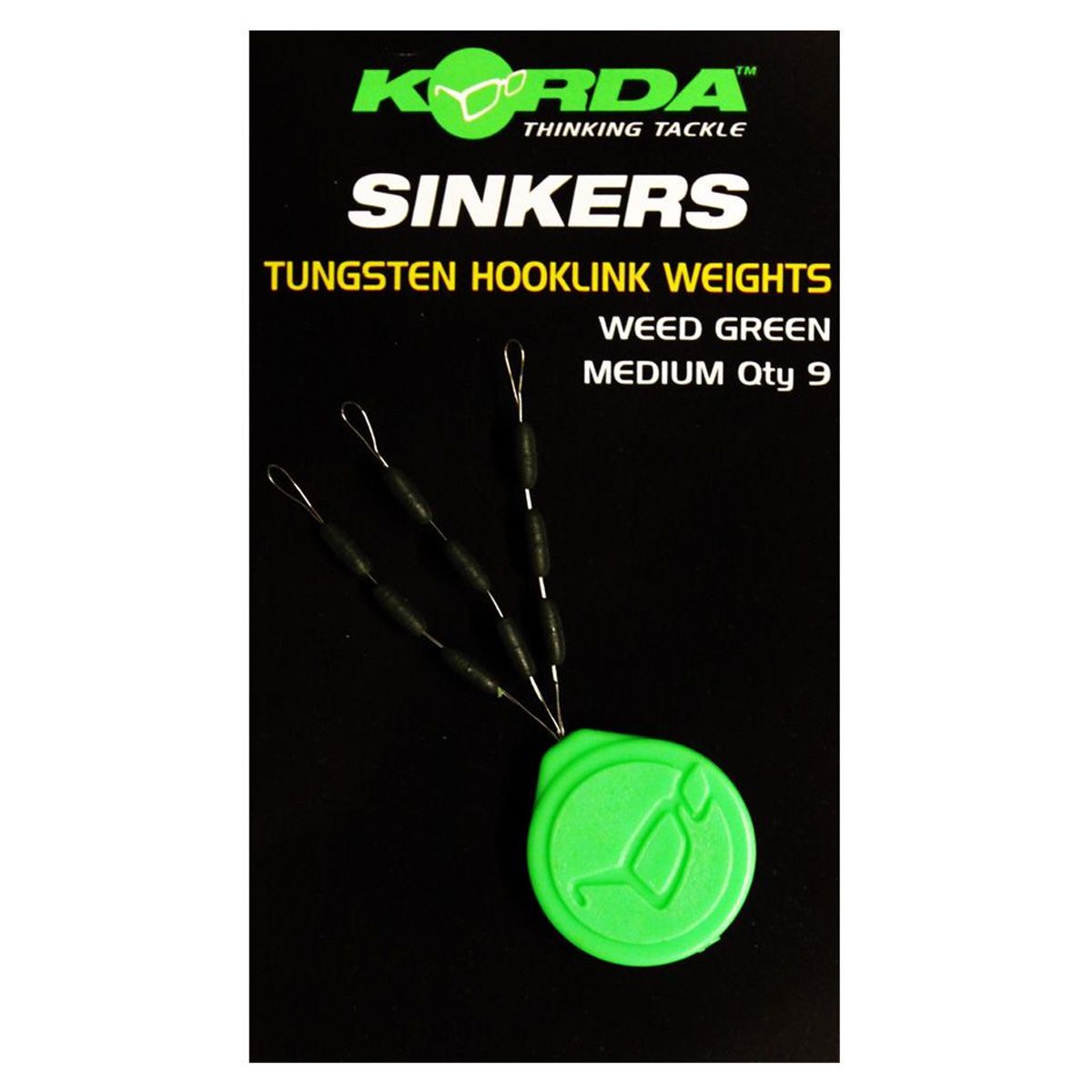 Korda Sinkers Tungsten Small Green - Imagen 3