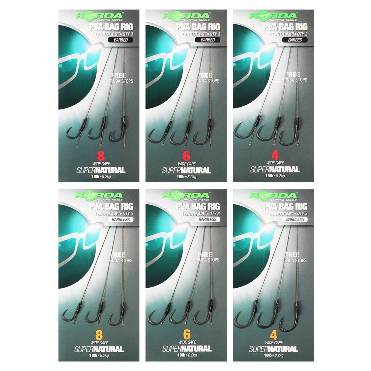 Korda Solidz PVA Rig Size 8 Wide Gape 18lb
