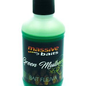 Massive Baits Concentrado Green Mulberry es un potente atrayente líquido de alta concentración, especialmente formulado para reforzar el poder de atracción