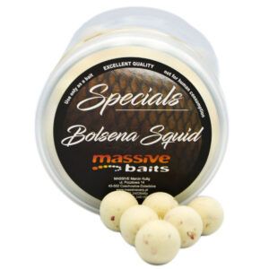 Massive Baits Pop Up Bolsena Squid 14mm , especialmente formulados para ofrecer una presentación atractiva y duradera en las condiciones más exigentes