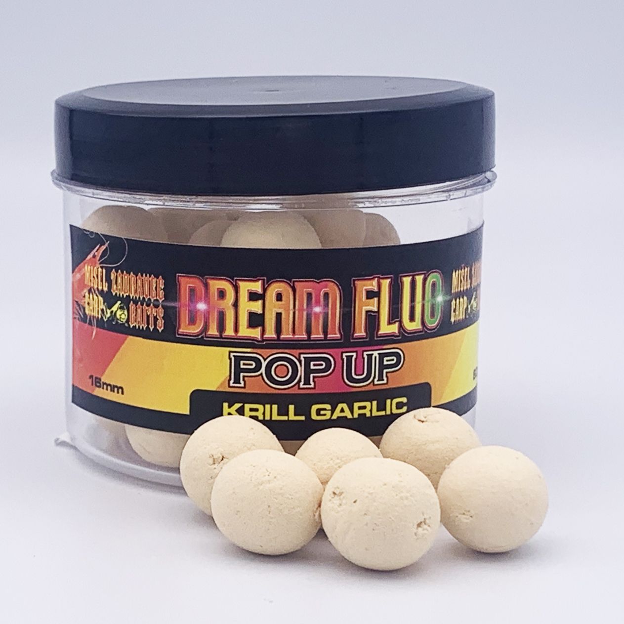 Misel Zadravec Dream Fluo Pop Up krill & Garlic 16mm 60gr - Imagen 4