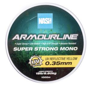 Nash Armourline Super Strong Mono UV Yellow 15lb estarás equipado con un sedal capaz de rendir al máximo en cualquier situación.