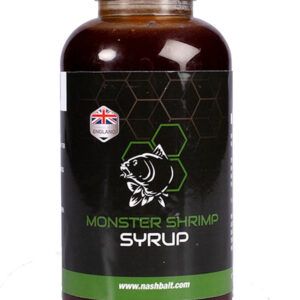 El Nash Monster Shrimp Spod Syrup es rico en nutrientes y totalmente respetuoso con el PVA, está diseñado para llevar tus cebos al siguiente nivel.