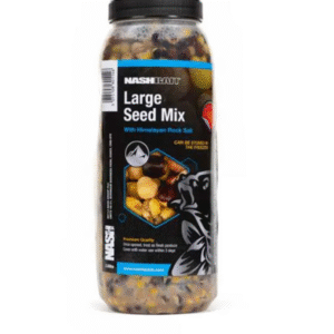 Nash Large Seed Mix es una mezcla de semillas grandes cuidadosamente seleccionadas, que incluye Maple Peas, garbanzos y maíz rojo y amarillo.