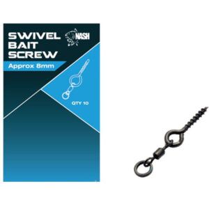 Nash Swivel Bait Screw 13mm Con ellos, puedes cambiar de cebo en segundos sin la necesidad de utilizar una aguja, lo que te ahorra tiempo y esfuerzo.