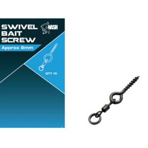 Nash Swivel Bait Screw 8mm Con ellos, puedes cambiar de cebo en segundos sin la necesidad de utilizar una aguja, lo que te ahorra tiempo y esfuerzo.