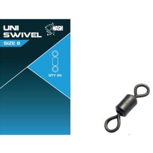 El Nash Swivel Size 8 es un emerillón giratorio de alta calidad y resistencia, diseñado para pescadores que buscan fiabilidad y eficiencia