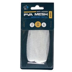 Nash Recambio Malla PVA Narrow 1mm 23mm x 6m es una solución práctica, compacta y de alto rendimiento para pescadores que usan PVA como método habitual.