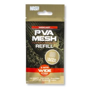 El Nash Webcast Ultra Weave PVA Refills Narrow 23mm x 3m es el recambio ideal para los sistemas Ultra Weave PVA de Nash. Calidad y fiabilidad Nash.