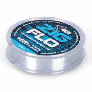 El Nash Zig Flo 12lb 0.30mm es un monofilamento diseñado específicamente para la pesca de carpas en superficie y para el uso con zig rigs
