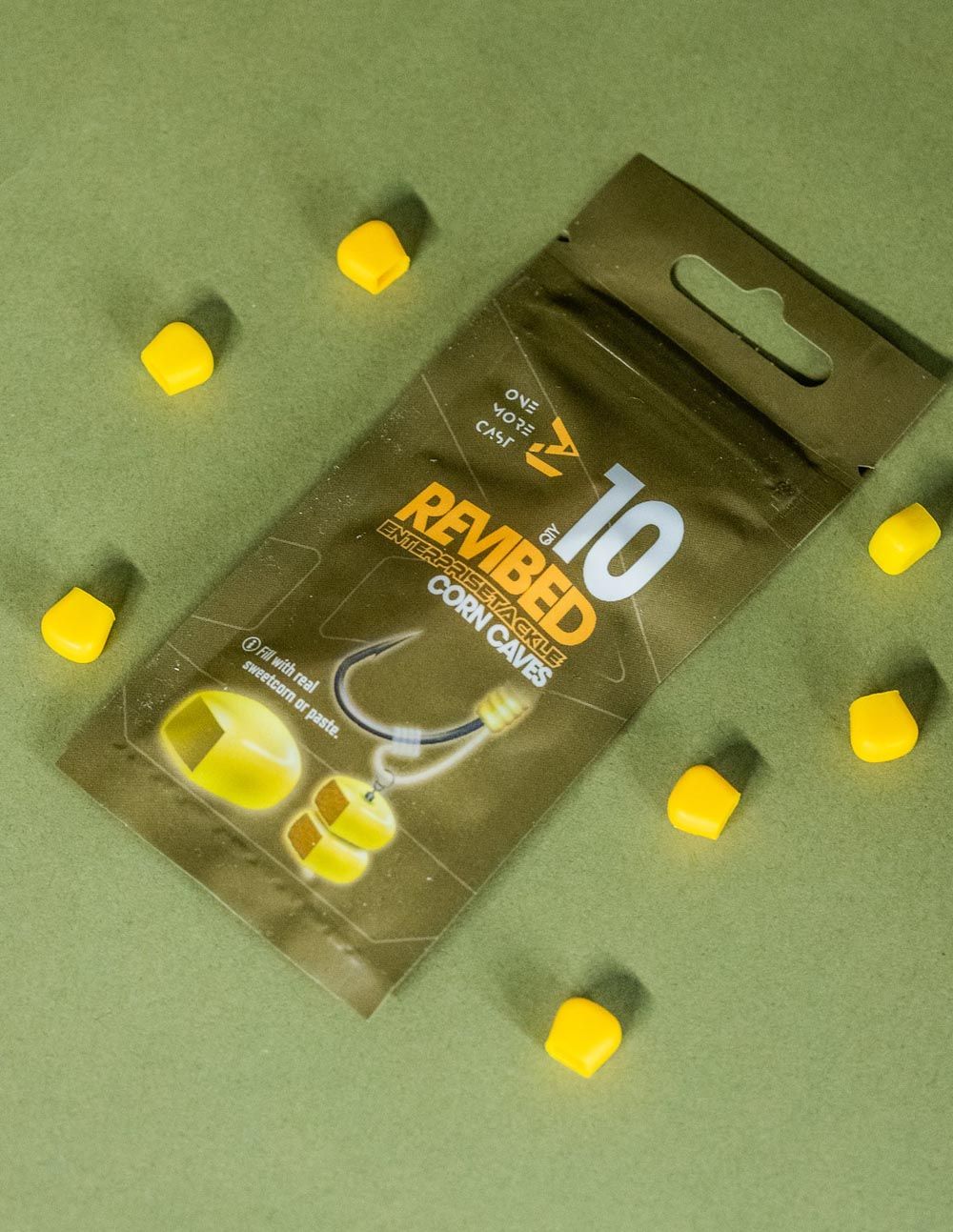 One More Cast Revibed Corn Caves La "cueva" interna te permite insertar una amplia variedad de atrayentes, desde pastas altamente atractivas y maíz real