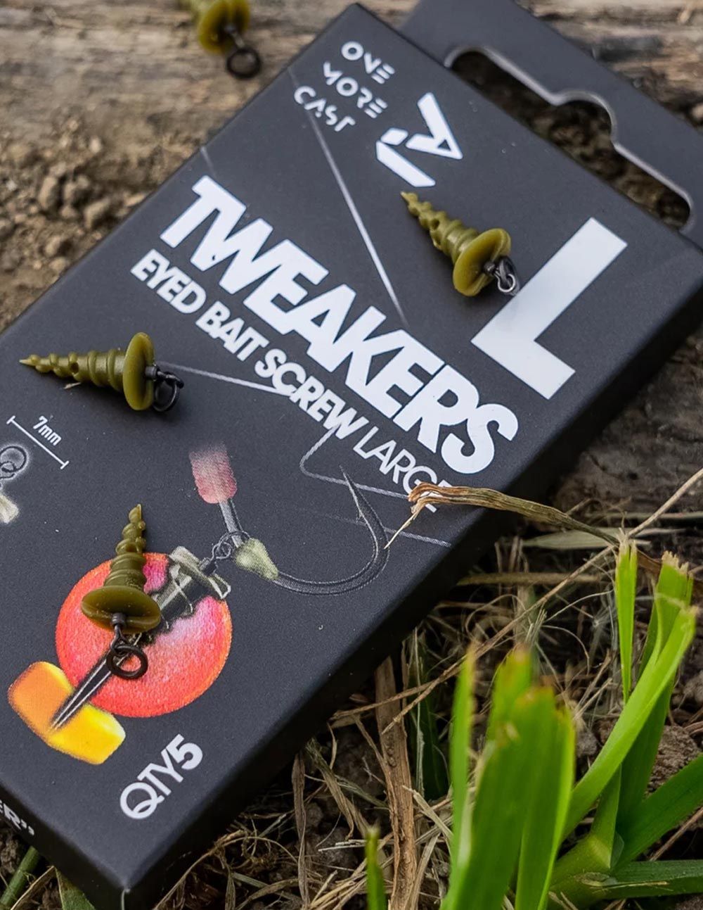 El One More Cast Tweakers Eyed Bait Screw ha sido diseñado para superar las limitaciones de los tornillos de cebo tradicionales.
