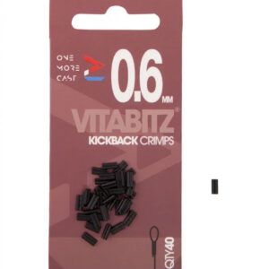Los One More Cast Vitabitz Crimps 0.6mm son piezas pequeñas pero esenciales, diseñadas para asegurar tus montajes con la máxima fiabilidad.