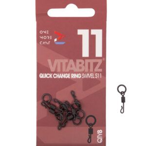 El One More Cast Vitabitz QC Ring Swivel Size 11 es la elección perfecta para pescadores que buscan rapidez, eficacia y fiabilidad en sus montajes.