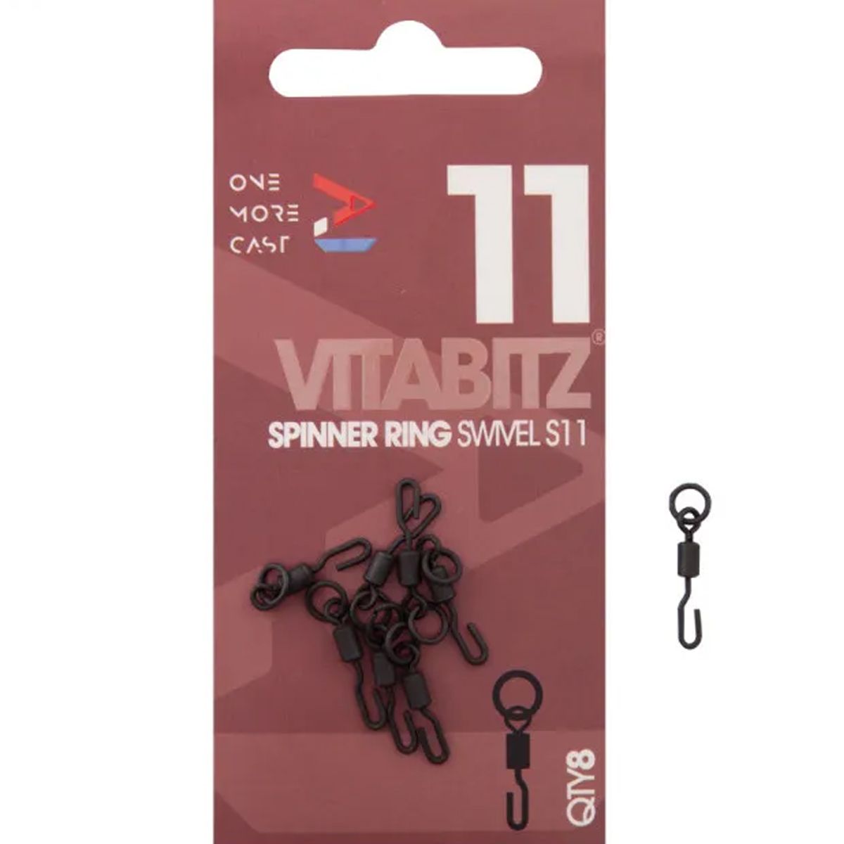 Los One More Cast Vitabitz Spinner Ring Swivels Size 11 aparentemente simples pero absolutamente cruciales en el éxito de cualquier montaje.