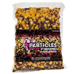 La Particles for Fishing Semilla Cocida Ultimate  es un mix natural de maíz, cañamón y cacahuete, cuidadosamente seleccionado y cocido al vapor