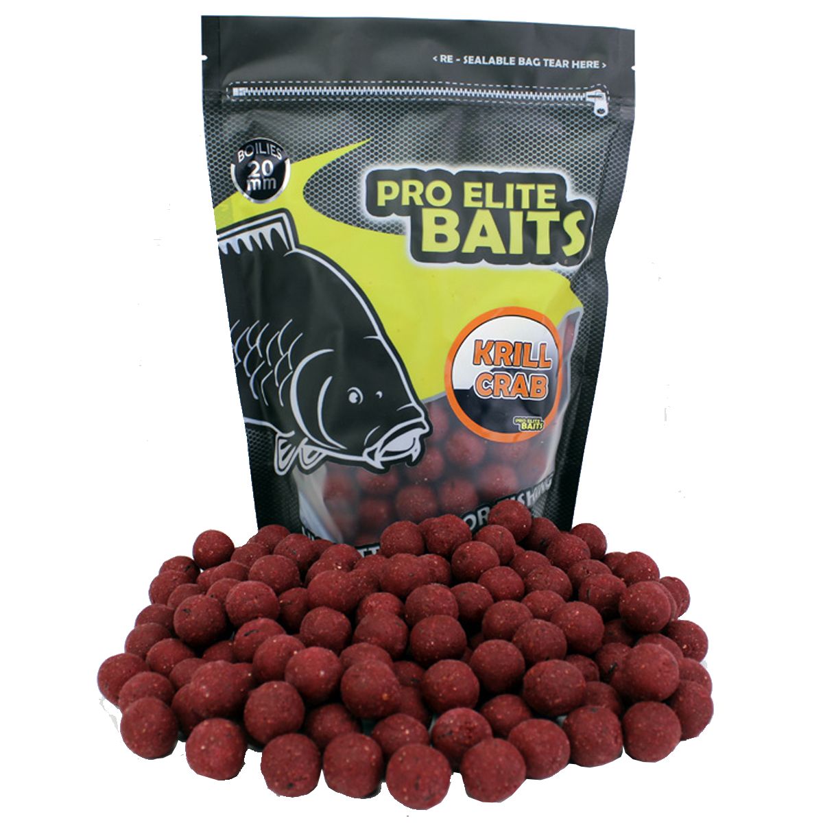 Los Pro Elite Baits Boilies Classic Krill & Crab 20mm representan la esencia de la gama Classic, una línea de cebos reconocida por su eficacia.