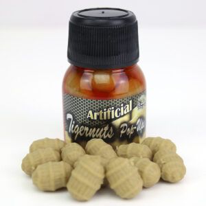 Las Pro Elite Baits Robin Red Gold Artificial Tigernuts Pop Up son chufas artificiales flotantes, diseñadas para resistir las condiciones más duras